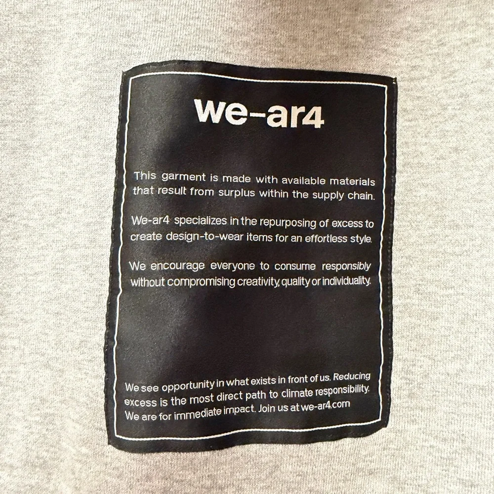 WE-AR4 Women's Red and Gray Mixed Up Hoodie - Picture 5 of 5